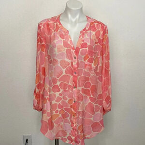 Zac & Rachel Pink and Orange Tunic Top